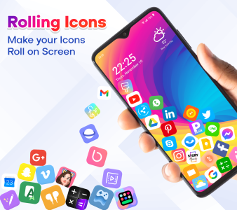 اسکرین شات 1 برنامه Rolling Icon: 3D Wallpaper