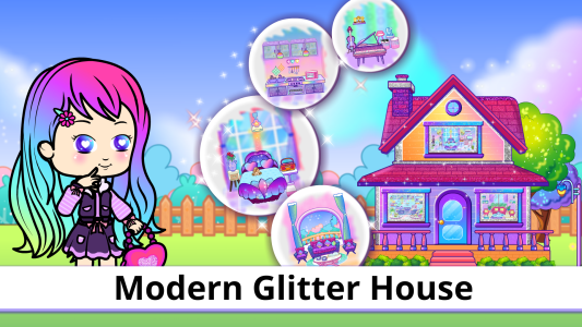 اسکرین شات 4 بازی Tizi Glitter House Design Game