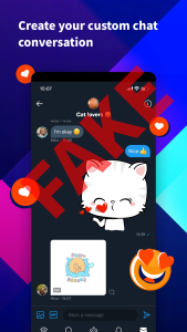 اسکرین شات 1 برنامه iFake: Fake Chat Messages