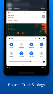 اسکرین شات 1 برنامه Bottom Quick Settings