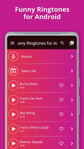 اسکرین شات 1 برنامه Funny Ringtones for Android