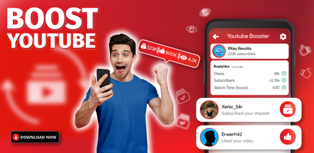 اسکرین شات 1 برنامه Sub4Sub Booster Subs View Like