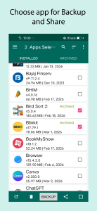 اسکرین شات 2 برنامه Apps Backup and Restore