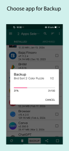 اسکرین شات 5 برنامه Apps Backup and Restore