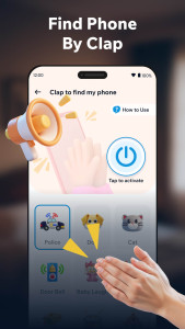 اسکرین شات 5 برنامه Find My Phone: Clap & Whistle