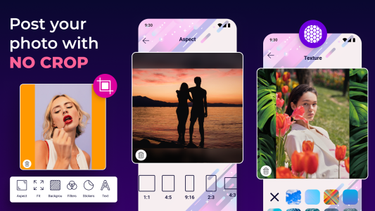 اسکرین شات 1 برنامه No Crop Profile Pic Customizer