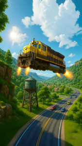 اسکرین شات 3 بازی Train Ramp Jumping
