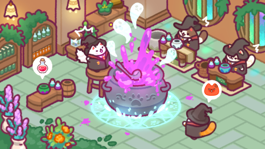 اسکرین شات 6 بازی Cat Magic School : Cute Tycoon