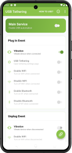 اسکرین شات 3 برنامه Auto USB Tethering