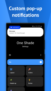 اسکرین شات 7 برنامه One Shade: Custom Notification