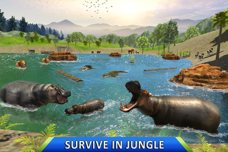 اسکرین شات 4 برنامه Wild Hippo Beach Simulator