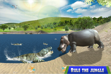 اسکرین شات 2 برنامه Wild Hippo Beach Simulator