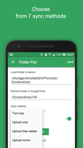 اسکرین شات 5 برنامه Autosync for Google Drive