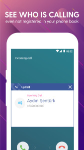 اسکرین شات 1 برنامه UpCall- Unknown Caller ID