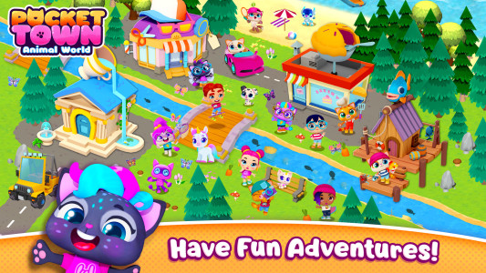 اسکرین شات 1 بازی Pocket Town - Animal World