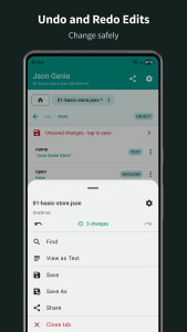 اسکرین شات 3 برنامه Json Genie: JSON Viewer/Editor