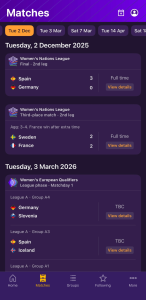 اسکرین شات 2 برنامه UEFA EURO & Nations League