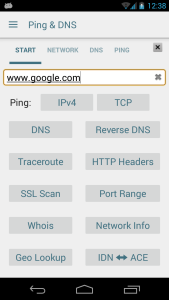 اسکرین شات 1 برنامه Ping & Net