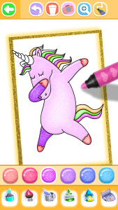اسکرین شات 6 برنامه Unicorn Coloring Glitter Color