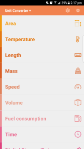 اسکرین شات 1 برنامه Unit Converter Calculator