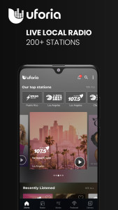 اسکرین شات 1 برنامه Uforia: Radio, Podcast, Music