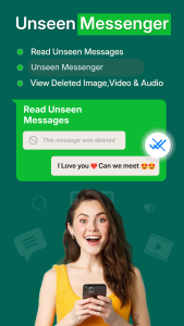 اسکرین شات 1 برنامه Unseen Messenger No Last Seen