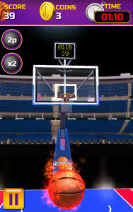 اسکرین شات 1 بازی Swipe Basketball