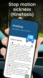 اسکرین شات 1 برنامه KineStop: Car sickness aid