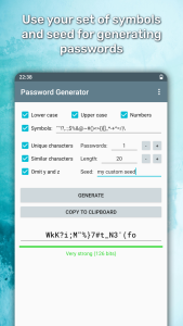 اسکرین شات 5 برنامه Password Generator