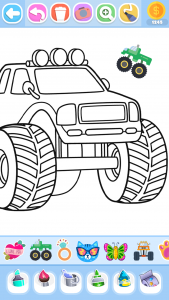 اسکرین شات 4 بازی Monster Truck & Cars Coloring