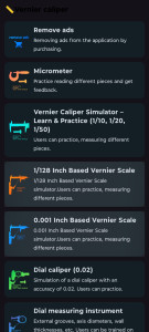 اسکرین شات 1 برنامه Vernier Caliper