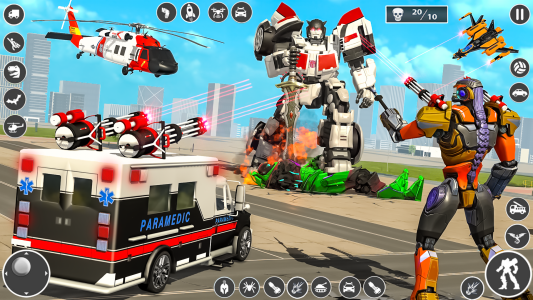 اسکرین شات 4 بازی Ambulance Robot Transform Game