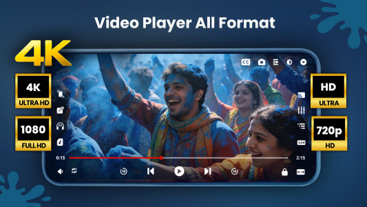 اسکرین شات 1 برنامه HDx Video Player all formats