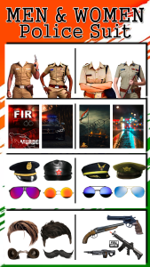 اسکرین شات 1 برنامه Police Photo Editor Suit App