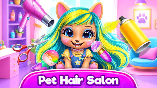 اسکرین شات 1 بازی Hairstyle: pet care salon game