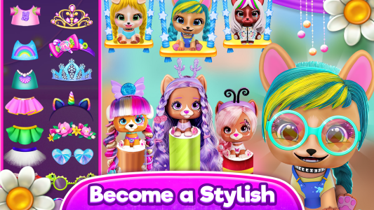 اسکرین شات 2 بازی Hairstyle: pet care salon game