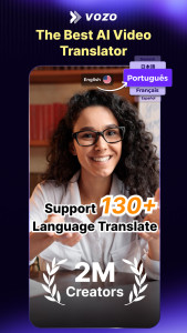 اسکرین شات 1 برنامه Vozo AI Video Translator & Dub