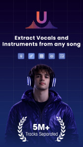 اسکرین شات 1 برنامه unMix - AI Vocal Remover