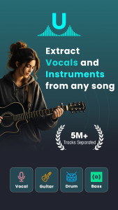 اسکرین شات 1 برنامه unMix: AI Vocal Remover