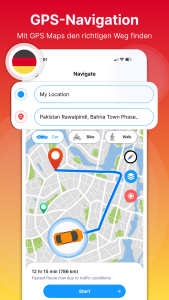 اسکرین شات 2 برنامه GPS Maps Navigation GPS Camera
