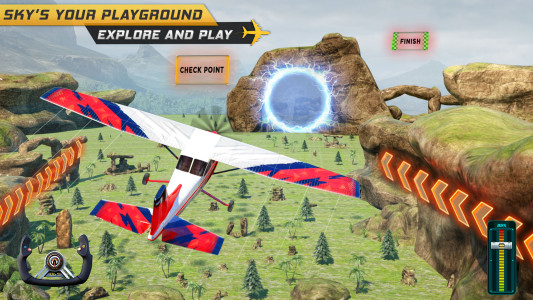 اسکرین شات 5 بازی SkyDrift: Airplane Game 3D