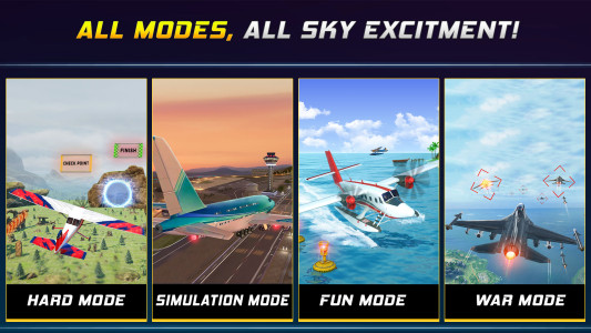 اسکرین شات 4 بازی SkyDrift: Airplane Game 3D
