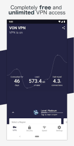 اسکرین شات 1 برنامه Von VPN for an anonymous, secure and fast internet