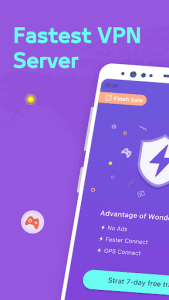 اسکرین شات 1 برنامه Wonder VPN-Free Unlimited Proxy