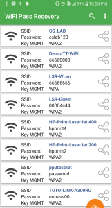 اسکرین شات 1 برنامه WiFi Password Recovery — Pro