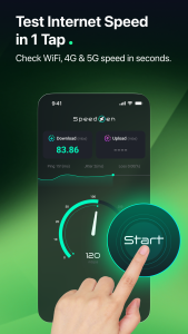 اسکرین شات 1 برنامه Speed Test 5G, Wifi - SpeedZen