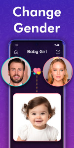 اسکرین شات 3 برنامه Baby Generator App: Baby Face