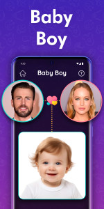 اسکرین شات 2 برنامه Baby Generator App: Baby Face