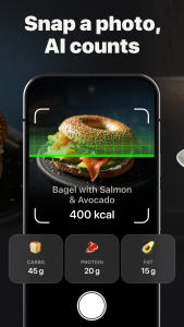 اسکرین شات 2 برنامه Calz: Calorie Counter AI