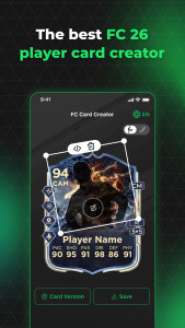 اسکرین شات 1 برنامه FUT 26 Card Creator